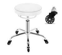 WOLTU Tabouret Bureau, Tabouret roulettes, en PU, Noir