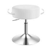 WOLTU Tabouret Coiffeuse moderne, Hauteur Réglable, en PU, Blanc | Chaise Coiffeuse, Rotation à 360°, Siège Rembourré, pour Salon, Chambre à Coucher, Salle à Manger