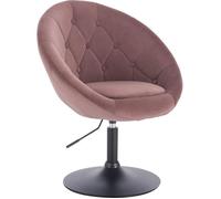 WOLTU Tabouret de Bar, Fauteuil de bar en velours réglable, Chaise de loisir rotatif, hauteur réglable, Rose