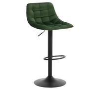 WOLTU Tabouret de Bar, Réglable en Hauteur, Velours, Vert Foncé | Tabouret Haut, Chase de Bistro, avec dossier, Pivotant à 360°, pour Salle à Manger, Cuisine