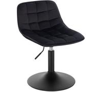 WOLTU Tabouret de Bar Siège en Velours Chaise de Bar avec Dossier Tabouret Rotatif Moderne Hauteur Réglable Noir
