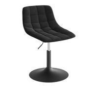 WOLTU Tabouret de Coiffeuse, Chaise de Maquillage Pivotante avec Dossier et Réglable en Hauteur, pour Salon, Chambre à Coucher, Salle à Manger, Bureau à Domicile, Velours, Noir