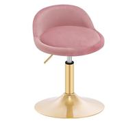 WOLTU Tabouret de Coiffeuse, Velours, Rose | Tabouret Pivotant Réglable en Hauteur 42, 5-60 cm, pour Salle à Manger, Cuisine, Salon, Chambre à Coucher, Bureau