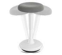 WOLTU Tabouret Ergonomique à Bascule, Tabouret Dynamique, Siège Assis-Debout Pivotant, Hauteur Réglable 55,5 à 74 cm, pour Bureau à Domicile, Gris + Blanc