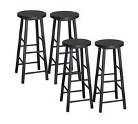 WOLTU Tabourets Bar Lot de 4, Structure en Acier Stable, Noir