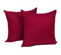 WOLTU Taies d'Oreillers 2 pièces en Coton, utilisé pour Maison,Bureau,Salon ,50x50cm Bordeaux
