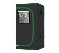 WOLTU Tente de Culture Hydroponique 60x60x120cm, Chambre de Culture avec Fenêtre d'Observation, Petite Serre Intérieure, pour Plantes, Fleurs, Légumes à Domicile, en Mylar Réfléchissant + Noir
