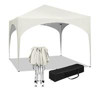 WOLTU Tente de Fête,Tonnelle de Jardin, Pavillon Pop-Up avec Toit en Demi-Cercle,Tente Pliante pour Marché en Plein Air,Auvent Pliable Imperméable,Tente Pare-Soleil avec Pieds Réglables,3x3 Beige