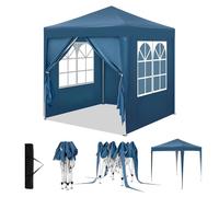 WOLTU Tonnelle de Jardin 2x2m Pop up Pergola Pliante avec 4 parois Bleu