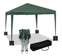 WOLTU Tonnelle de Jardin Pliable 3x3m avec Sacs de Sable Vert | UPF 50+ UV, imperméable, hauteur ajustable, vent stable, avec sacs de sable, Jardin