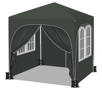 WOLTU Tonnelle Pliable 2x2m Pavillon avec 4 parois avec Sacs de Sable Gris