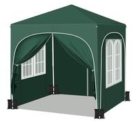 WOLTU Tonnelle Pliable 2x2m Pavillon avec 4 parois avec Sacs de Sable Vert | UPF 50+ UV, imperméable, hauteur ajustable, vent stable, 4 parois sacs sable, Jardin