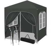 WOLTU Tonnelle Pliable Barnum Jardin 2x2m Pop up avec 4 parois Gris