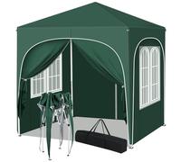 WOLTU Tonnelle Pliable Barnum Jardin 2x2m Pop up avec 4 parois Vert | UPF 50+ UV, imperméable, hauteur ajustable, vent stable, 4 parois, Plage