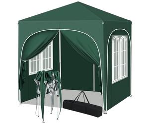 WOLTU Tonnelle Pliable Barnum Jardin 2x2m Pop up avec 4 parois Vert | UPF 50+ UV, imperméable, hauteur ajustable, vent stable, 4 parois, Plage