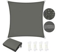 WOLTU Voile d'Ombrage Imperméable,3x3m,Toile Parasol Protection Solaire et Rayons UV,pour Balcon,Terrasse,Camping,Gris foncé