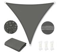 WOLTU Voile d'Ombrage Imperméable en PES, 200 g/m² Polyester, Toile Parasol Protection Solaire et Rayons UV avec Œillets D et Cordes pour Patio Balcon Terrasse Camping Extérieur, 5x7x7 m, Gris foncé