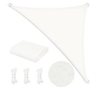 WOLTU Voile d'Ombrage Imperméable en PES, 200 g/m² Polyester, Toile Parasol Protection Solaire et Rayons UV avec Œillets D et Cordes pour Patio Balcon Terrasse Camping Extérieur, 5x5x7 m, Beige