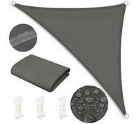 WOLTU Voile d'Ombrage Imperméable,Toile Parasol Protection Solaire et Rayons UV,pour Balcon, Terrasse,Camping,5x7x7m,Gris foncé