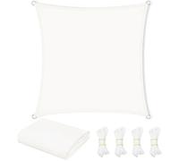 WOLTU Voile d'Ombrage Imperméable,Toile Parasol Protection Solaire et Rayons UV,pour Balcon, Terrasse,Camping,3.6x3.6m,Beige