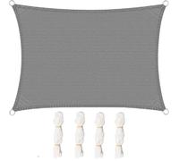WOLTU Voile d'ombrage rectangulaire 2.5x4 m Respirante en HDPE, Toile d'ombrage Protection Solaire, Anti 85% UV Contre Le Vent, pour Jardin terrasse Camping Gris