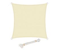 WOLTU Voile d'ombrage rectangulaire 4x5 m Respirante en HDPE, Toile d'ombrage Protection Solaire, Anti 85% UV Contre Le Vent, pour Jardin terrasse Camping Crème