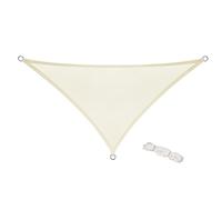 WOLTU Voile d'ombrage Triangulaire 3.6x3.6x5.1 m Imperméable Anti 93% UV résistant à l'eau Protection Contre Le Vent Polyester avec Protection UV pour Jardin terrasse Camping Crème
