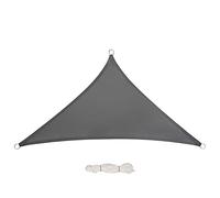 WOLTU Voile d'ombrage Triangulaire 3.6x3.6x5.1 m Imperméable Anti 93% UV résistant à l'eau Protection Contre Le Vent Polyester avec Protection UV pour Jardin terrasse Camping Gris