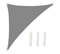 WOLTU Voiles d'ombre Triangle 2.5x2.5x3.5 m Respirante en HDPE, Toile d'ombrage Protection Solaire, Anti 85% UV Contre Le Vent, pour Jardin terrasse Camping Gris