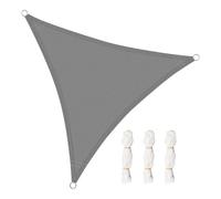 WOLTU Voiles d'ombre Triangle 3.6x3.6x3.6 m Respirante en HDPE, Toile d'ombrage Protection Solaire, Anti 85% UV Contre Le Vent, pour Jardin terrasse Camping Gris