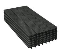 WOLTU WPC Dalle de sol Revêtement Carrelage 30x60cm, pour jardin terrasse, Anthracite 12 pièce-2 m², GTF005an-2