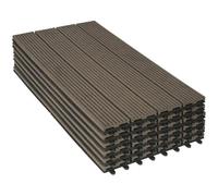 WOLTU WPC Dalle de sol Revêtement Carrelage 30x60cm, pour jardin terrasse, Brun 12 pièce-2 m², GTF005br-2