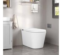 Woltu WS2544 siège de toilette Polypropylène (PP) Blanc Blanc