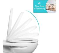 Woltu WS2545 siège de toilette Plastique Blanc Blanc