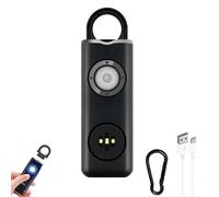 Women's Self-Defense Alarm,Porte efense Femme,Alarme Personnelle Anti Agression 130dB avec Double Haut-Parleur,Flash LED Puissant,Defense Femme Compact pour Defense avec Porte-clés (A)