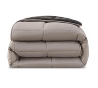 wometo Couette en peluche - 155 x 220 cm - Certifié Öko-Tex - Design réversible - Gris et gris clair