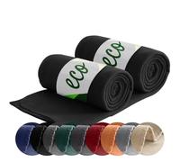wometo Lot de 2 couvertures polaire Eco 130 x 160 cm - 100 % polyester recy nviron 400 g par couverture, anti-boulochage, bord maillé, certifié Oeko-TEX - Noir
