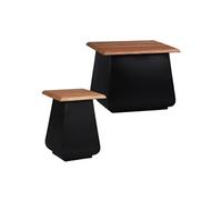 Womo-design Table d'appoint Galway - Noir et naturel