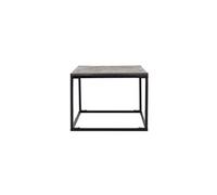 WOMO-DESIGN Table d'Appoint Carré - 60x60cm - Motif Chevrons Gris - Tableau en Bois de