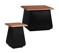 Womo-design Table d'appoint Galway - Noir et naturel