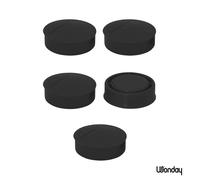 Wonday Aimant rond 25 mm Noir - Lot de 5