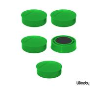 Wonday Aimant rond 25 mm Vert - Lot de 5