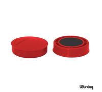 Wonday Aimant rond 40 mm Rouge - lot de 2