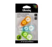 Wonday Blister De 3 Mini Ruban De Correction Frontaux 5 Mm X 4 M