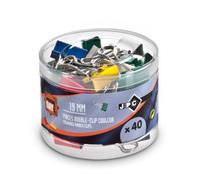WONDAY - Boite de 40 Pinces Double-Clip 19 mm Couleurs assorties