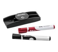 WONDAY BROSSE A TABLEAU BLANC AIMANTEE + 2 MARQUEURS EFFAC. A SEC