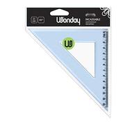 Wonday Equerre Plastique Incassable 45° 21 Cm