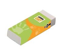 WONDAY Lot de 6 Gommes en plastique grand modèle 61x22x12 mm blanche