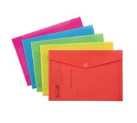 WONDAY Pochette polypro à scratch 12,5 x 22,5 cm Jaune A5 50 feuilles