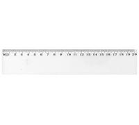 WONDAY Règle Plate Antitache Graduée Plastique 20 cm Transparent